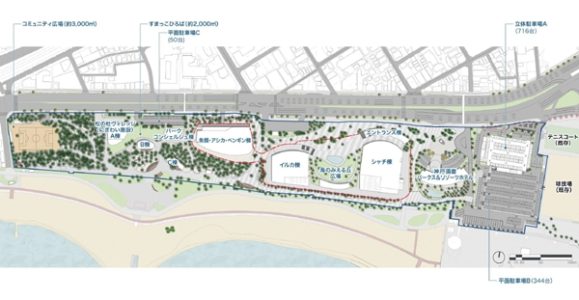 神戸市 須磨水族園と海浜公園 を再整備21年2月末閉館 24年3月新水族館 Kobe Suma Sea World 仮称 開業 370億円 サンケイビルなど7社 関西散歩ブログ