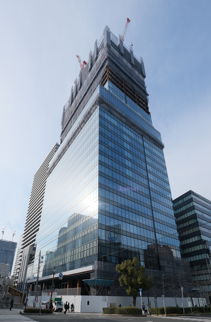 大阪三菱ビル（仮称）建替計画（32階・高さ147m・延床面積6.7万㎡） 2024年4月竣工 カンデオホテルズ大阪堂島浜（仮称）548室こんにちは